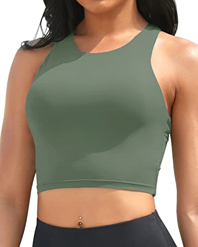 Women Bikini Top Only Crop Swim Top Longline Swimsuit Tops Yonique