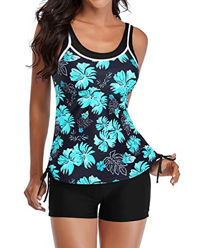 Stylish Two Piece Swimwear Slimming Athletic Tankini Swimsuits for