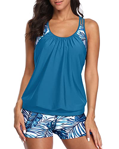 High Waisted Board Shorts Sporty Tankini For Women Tummy Control Top-B –  Yonique