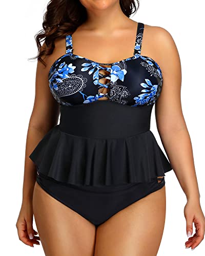 Womens Swimsuits Peplum Bathing Suit Plus Size Peplum Tankini