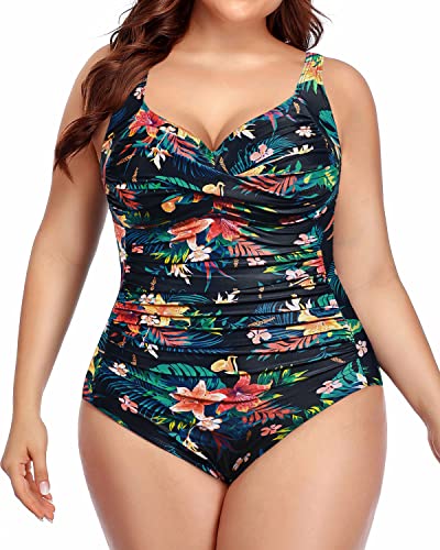 Yonique Women Plus Size One Piece Swimsuits Tummy Control Bathing