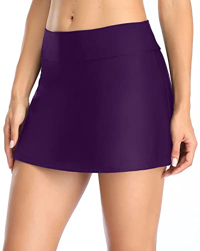 Elastic Waist Mid Waist Swim Bottoms for Women Swimsuit Bottoms