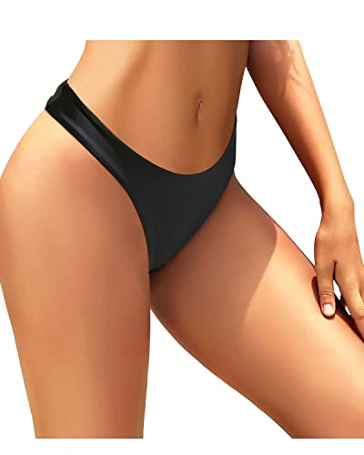 Women's Brazilian Cut Swimsuit Bottom Thong Bikini Bottom