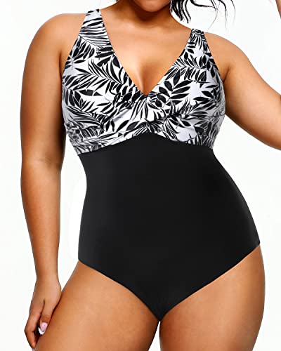 Plus Size Swimsuit One Piece Bathing Suits for Women Slimming Swimwear