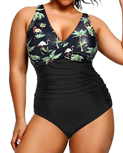 Women's Plus Size Slimming Swimwear Tummy Control One Piece Swimsuit