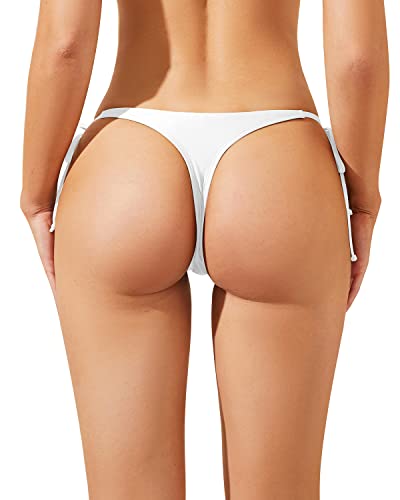 String Tie Side Swimsuit Bottom Women's Sexy Thong Bathing Suit Bottom