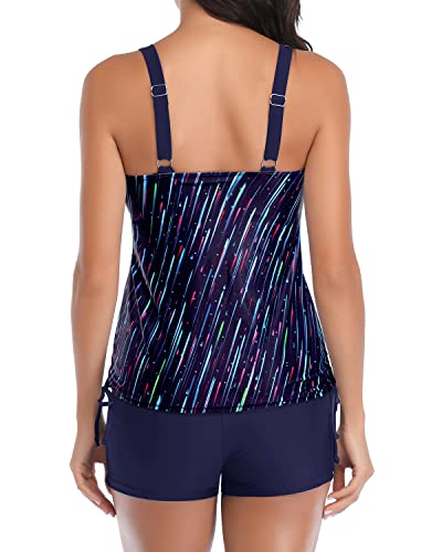 Stylish Two Piece Swimwear Slimming Athletic Tankini Swimsuits for