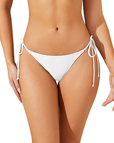 String Tie Side Swimsuit Bottom Women's Sexy Thong Bathing Suit Bottom