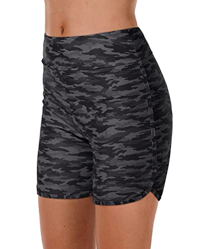 Womens Swim Shorts High Waisted Swim Bottoms Tummy Control Boy Shorts