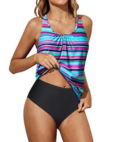 Womens Racerback Tankini Swimsuits: Tops & Bathing Suits – Yonique