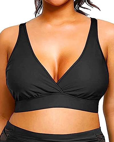 Plus Size Sport Bra Full Coverage Bikini Top