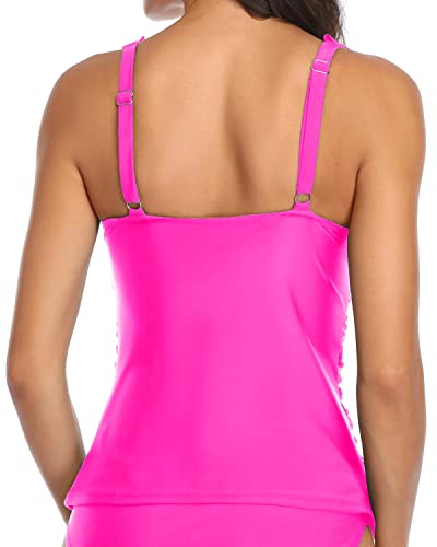 Tummy Control Ruffle Tankini Top Women's Bathing Suit Top Only