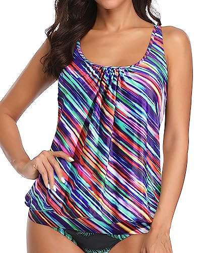 Blouson Tankini Tops Loose Fit Tank Tops