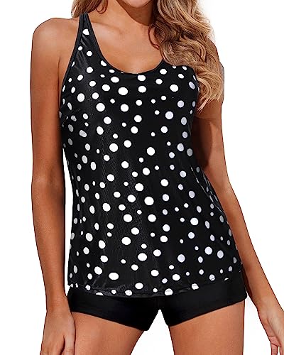 Two Piece Athletic Tankini Swimsuits