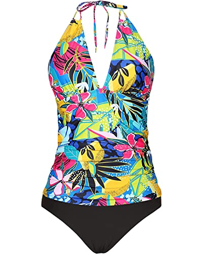 Plus Size Self-Tie Adjustable Straps Tankini