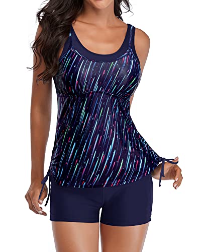 Flattering Bathing Suits Women's Athletic Tankini Swimsuits with Slimming Effect