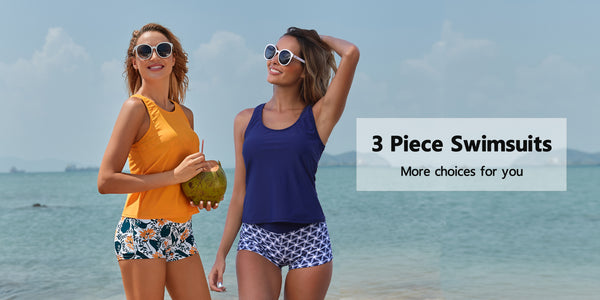 Womens 3 Piece Tankinis
