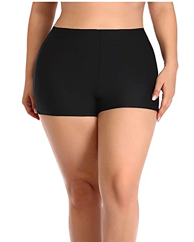 Wirefree Chest Pad Tankini Boy Shorts Swimsuits For Women-Pink Stripe