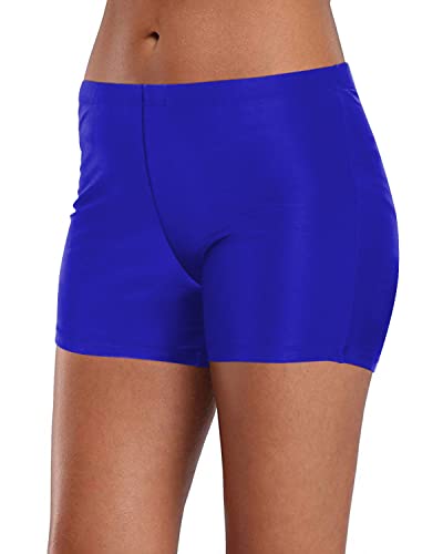 Loose Fitting Swim Board Shorts For Women's Water Activities-Royal Blue