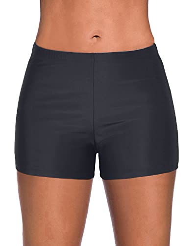 Built-In Front Lining Swim Shorts For Not See-Through-Grey