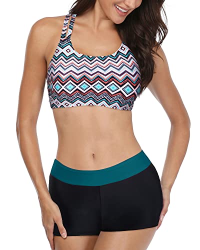 Comfortable And Modest Tankini Swimsuits For All Body Types-Teal