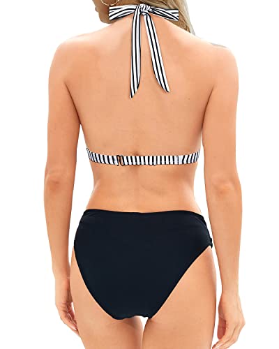 Push Up Bikini Top Halter Swimsuit Two Piece Bathing Suits For