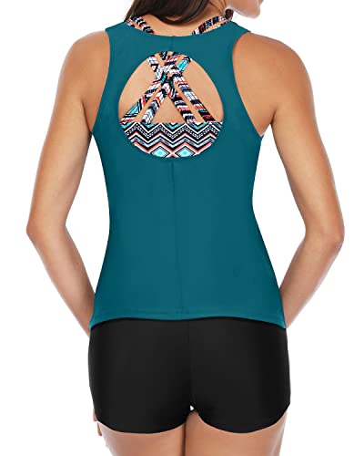 Comfortable And Modest Tankini Swimsuits For All Body Types-Teal